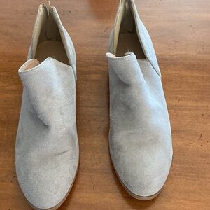 Soda Light Gray Suede Slip-On Loafers
